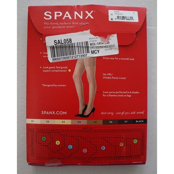SPANX 20211R Women's Sz D - Shade S2/Beige Firm Believer Shaping Sheer Tights - Picture 2 of 4